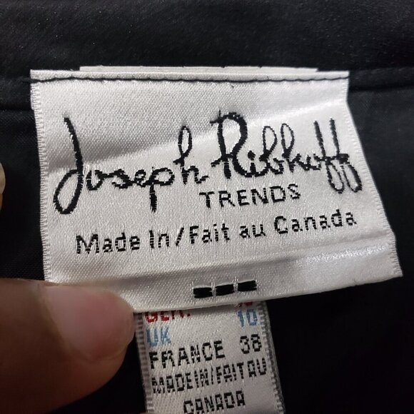 Joseph Ribkoff Black Crepe Pleated Hem Skirt - Picture 9 of 12